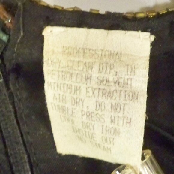 Patra Stenay, Bead, Sequin, Gold Black Dress 14 W - Picture 10 of 11